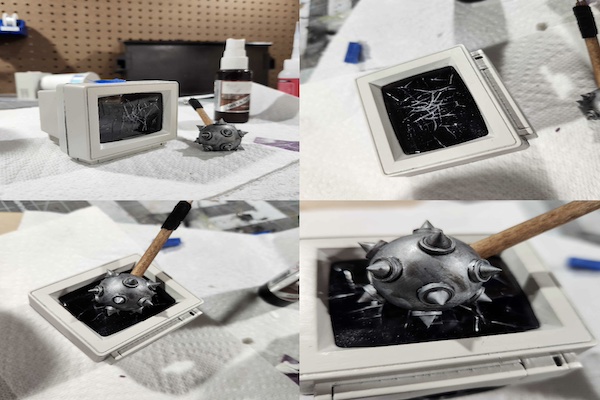 Bonk! I guess we need a new monitor...