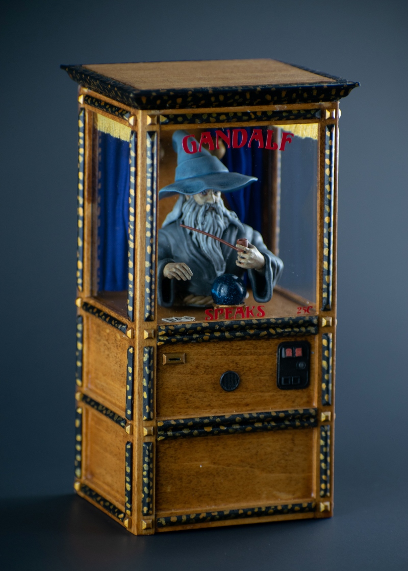 Isometric view Gandalf fortune teller